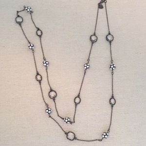 Crystal Rhinestone necklace. 38”